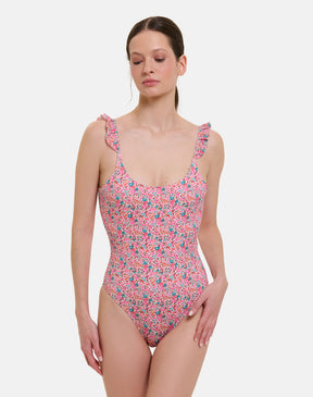 Intero Rouches Donna Lycra Liberty Emma Fuxia Petrolio