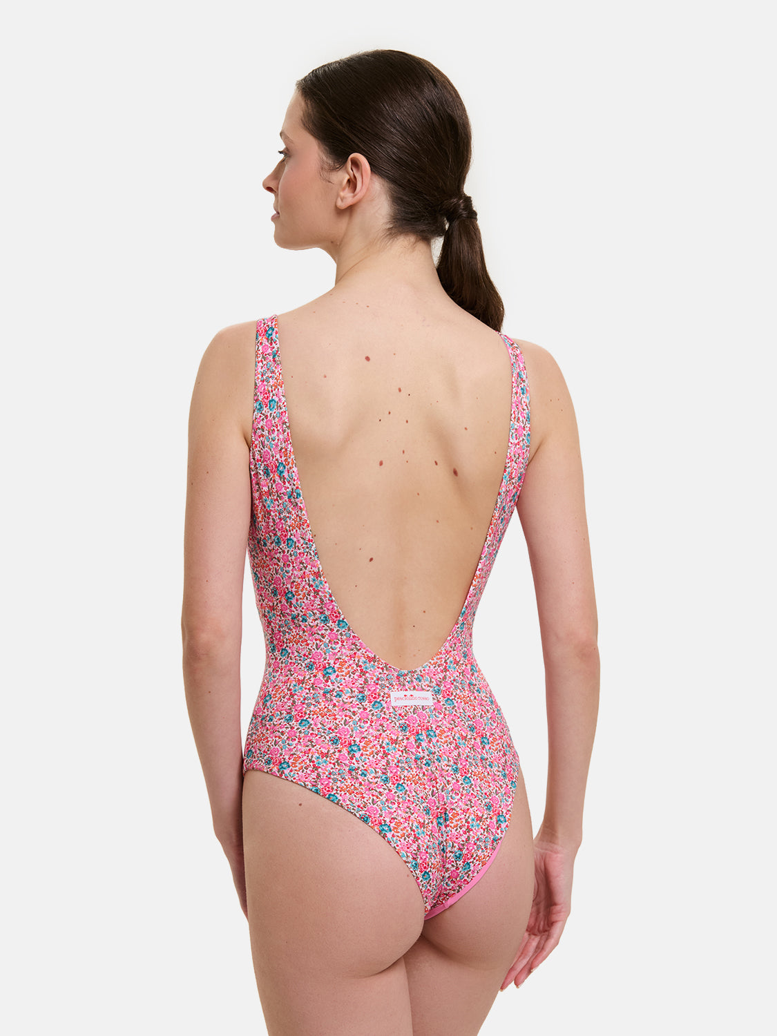 Intero Scollo Profondo Donna Lycra Liberty Emma Fuxia Petrolio