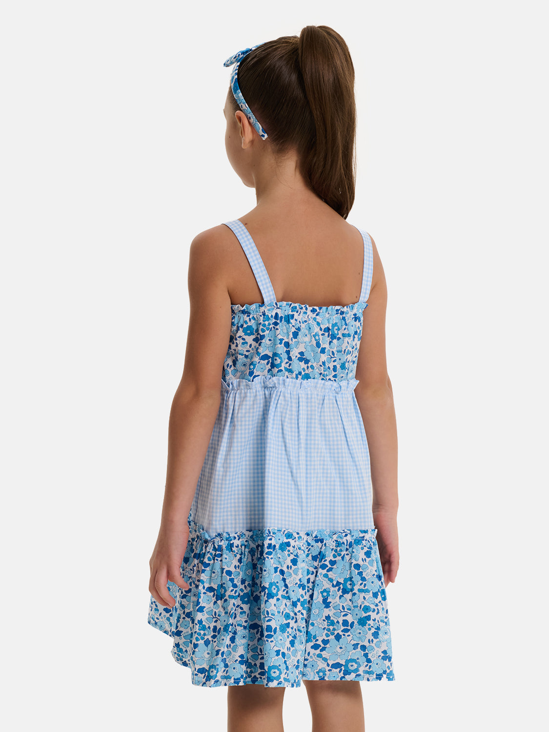 Prendisole Bambina Balze Rouches Patchwork Liberty Betsy Celeste