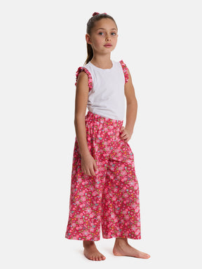 Pantalone Palazzo Bambina Liberty Betsy Lampone