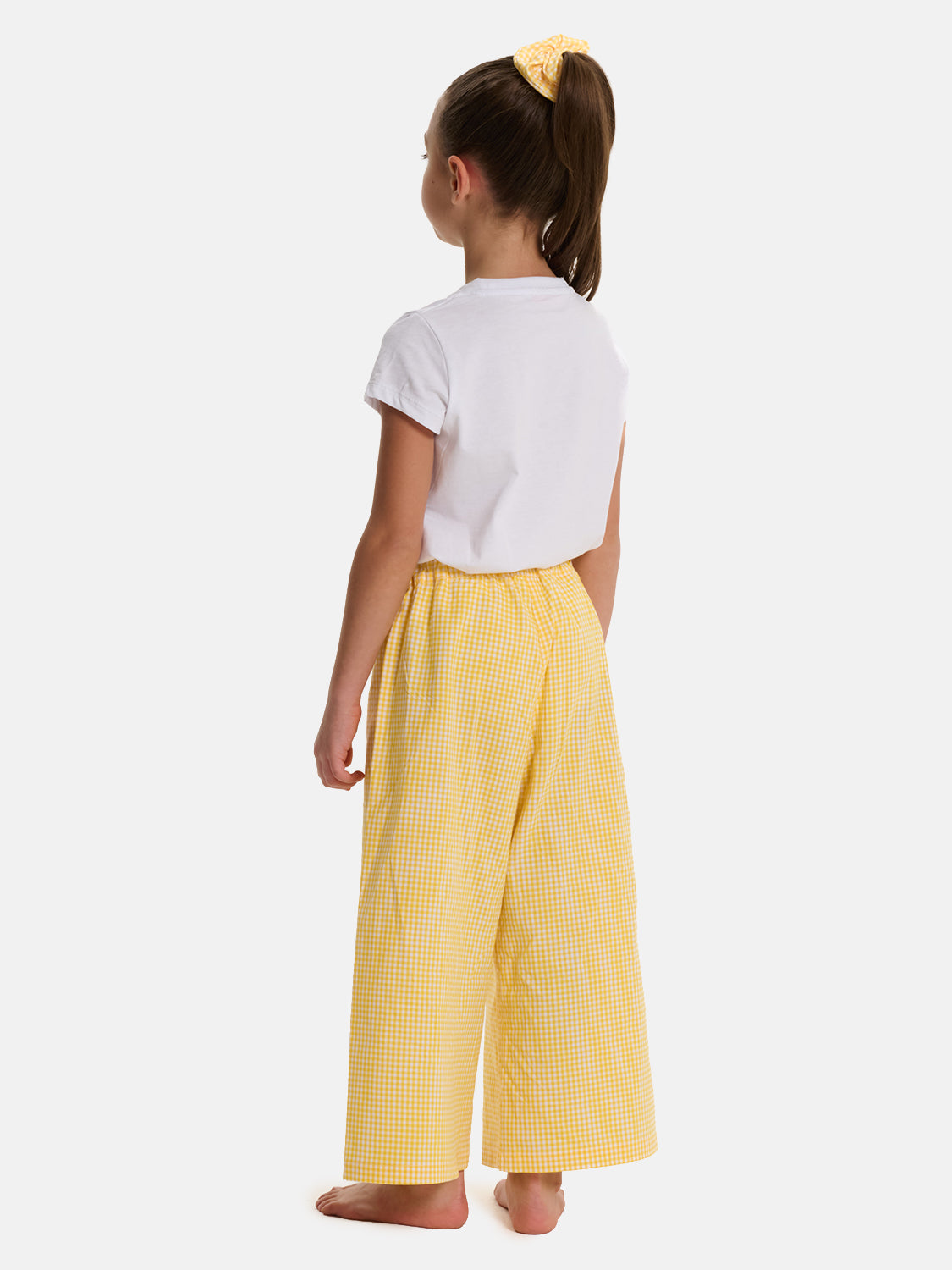 Pantalone Palazzo Bambina Patchwork Liberty Emma Giallo