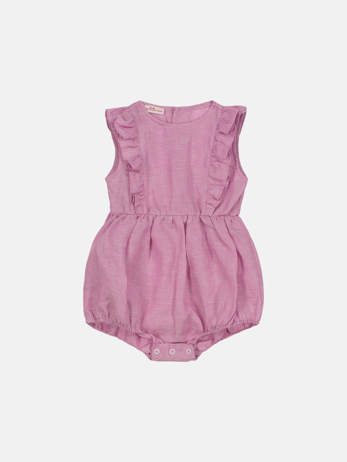 Pagliaccetto Rouches Lino Fuxia