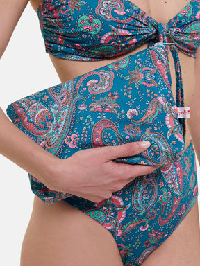 Pochette Mare Liberty Cashmere Petrolio