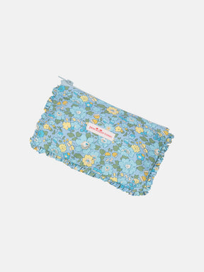 Pochette Mare Mini Rouches Liberty Betsy Azzurro