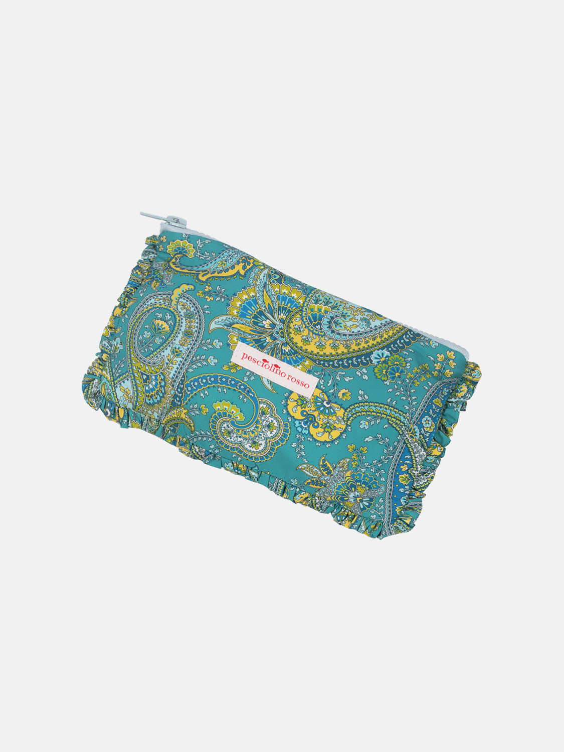 Pochette Mare Mini Rouches Liberty Cashmere Verde