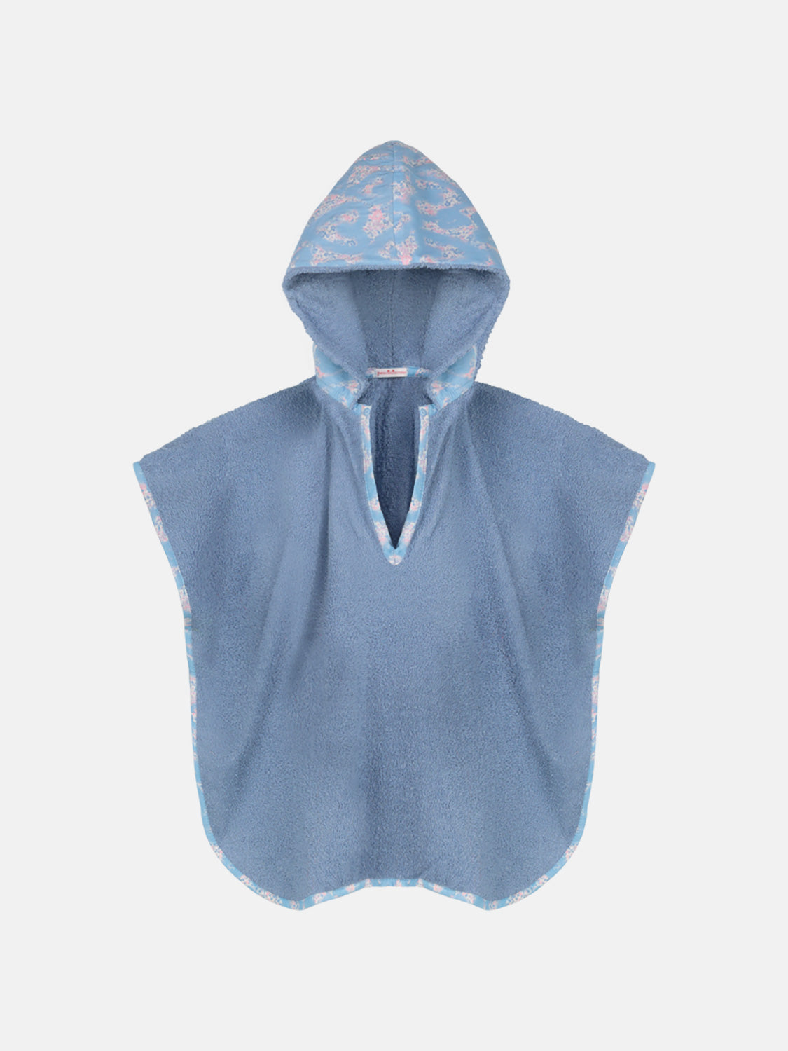 Poncho Liberty Emma Cuori Celeste