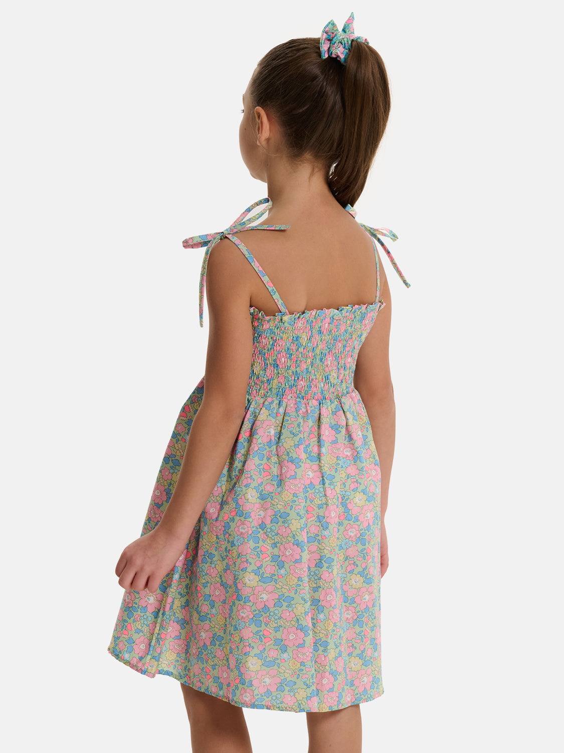 Prendisole Bambina Liberty Betsy Verde Rosa