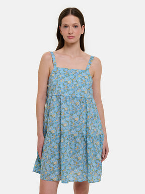 Prendisole Donna Balze Corto Liberty Betsy Azzurro