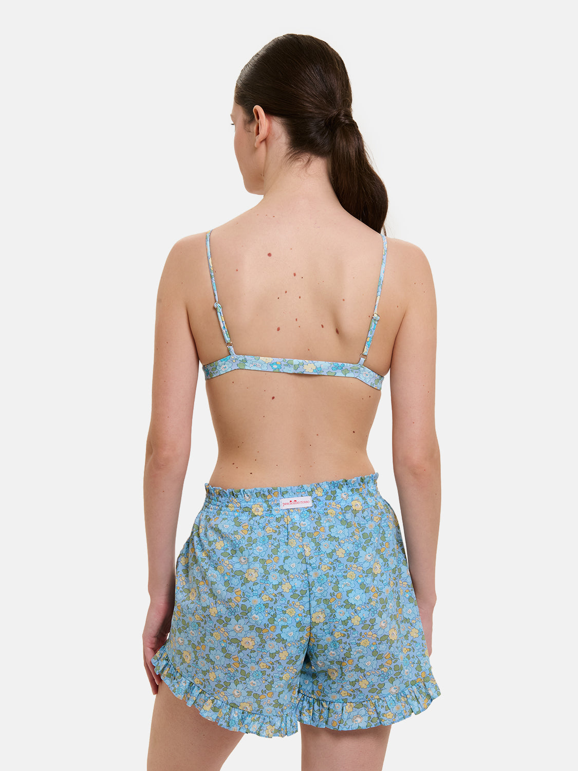 Shorts Farfalla Donna Cotone Liberty Betsy Azzurro