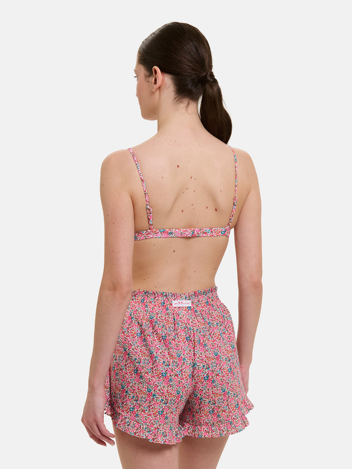 Shorts Farfalla Donna Cotone Liberty Emma Fuxia Petrolio