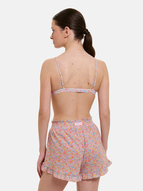 Shorts Farfalla Donna Cotone Liberty Emma Giallo
