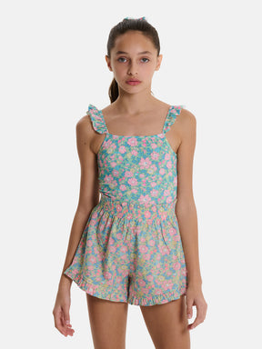 Shorts Farfalla Liberty Betsy Verde Rosa