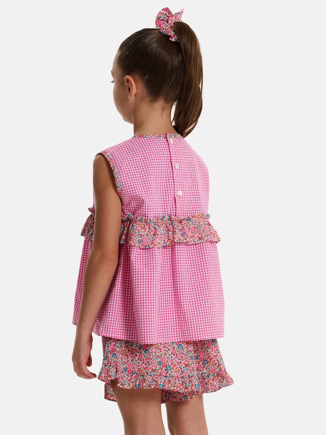 Shorts Farfalla Liberty Emma Fuxia Petrolio