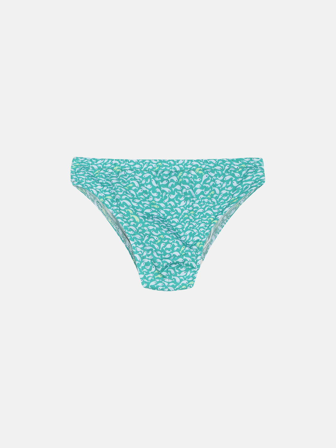 Costume Bambino Slip Lycra Pesciolini Menta