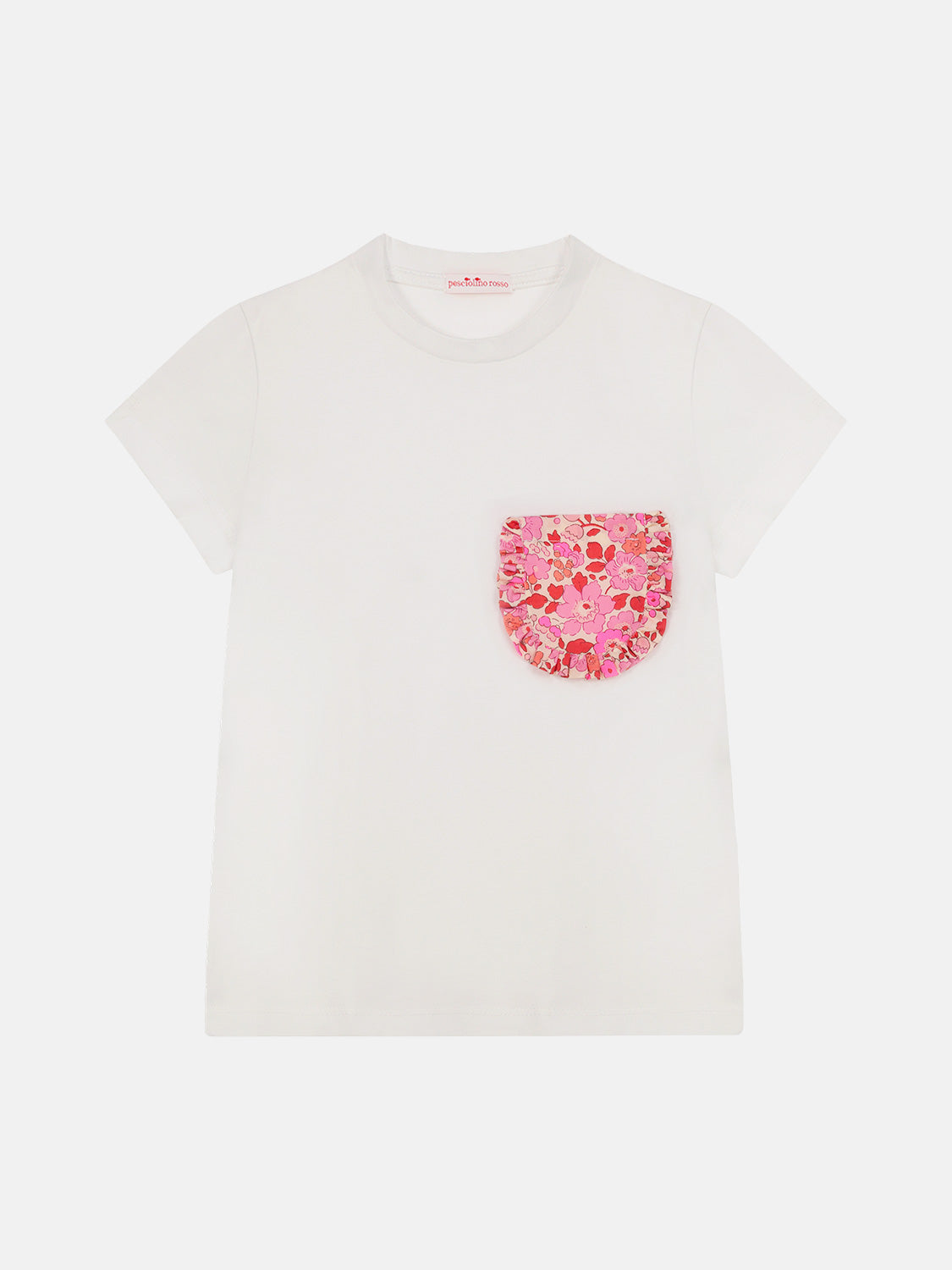 T-shirt Taschino rouche Liberty Betsy Fluo Fuxia