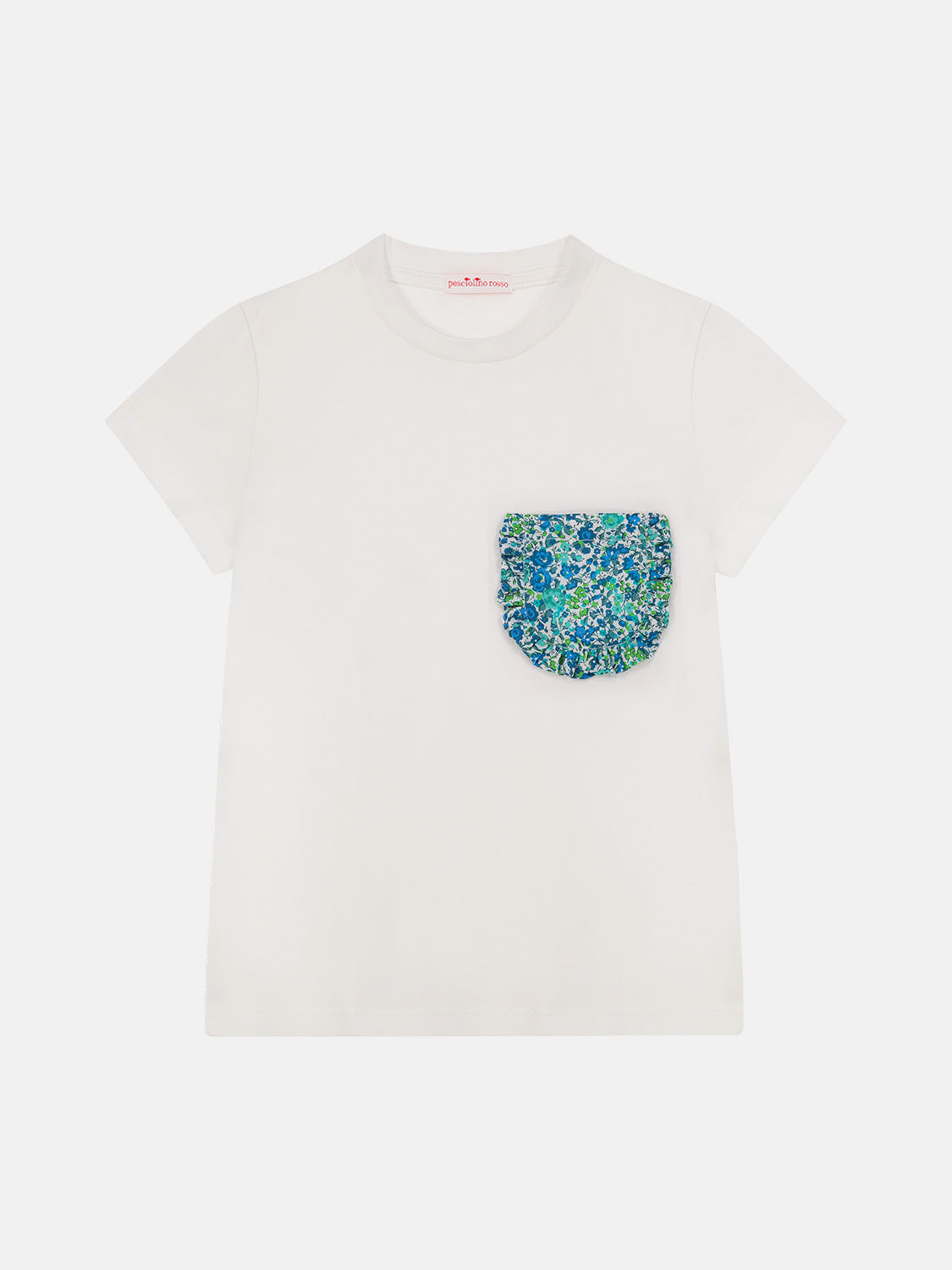 T-shirt Taschino rouche Liberty Emma Verde Acqua