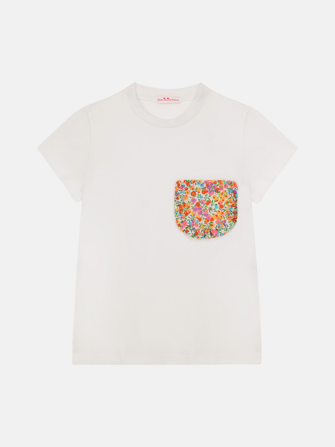 T-shirt Taschino rouche Liberty Wiltshire Arancio
