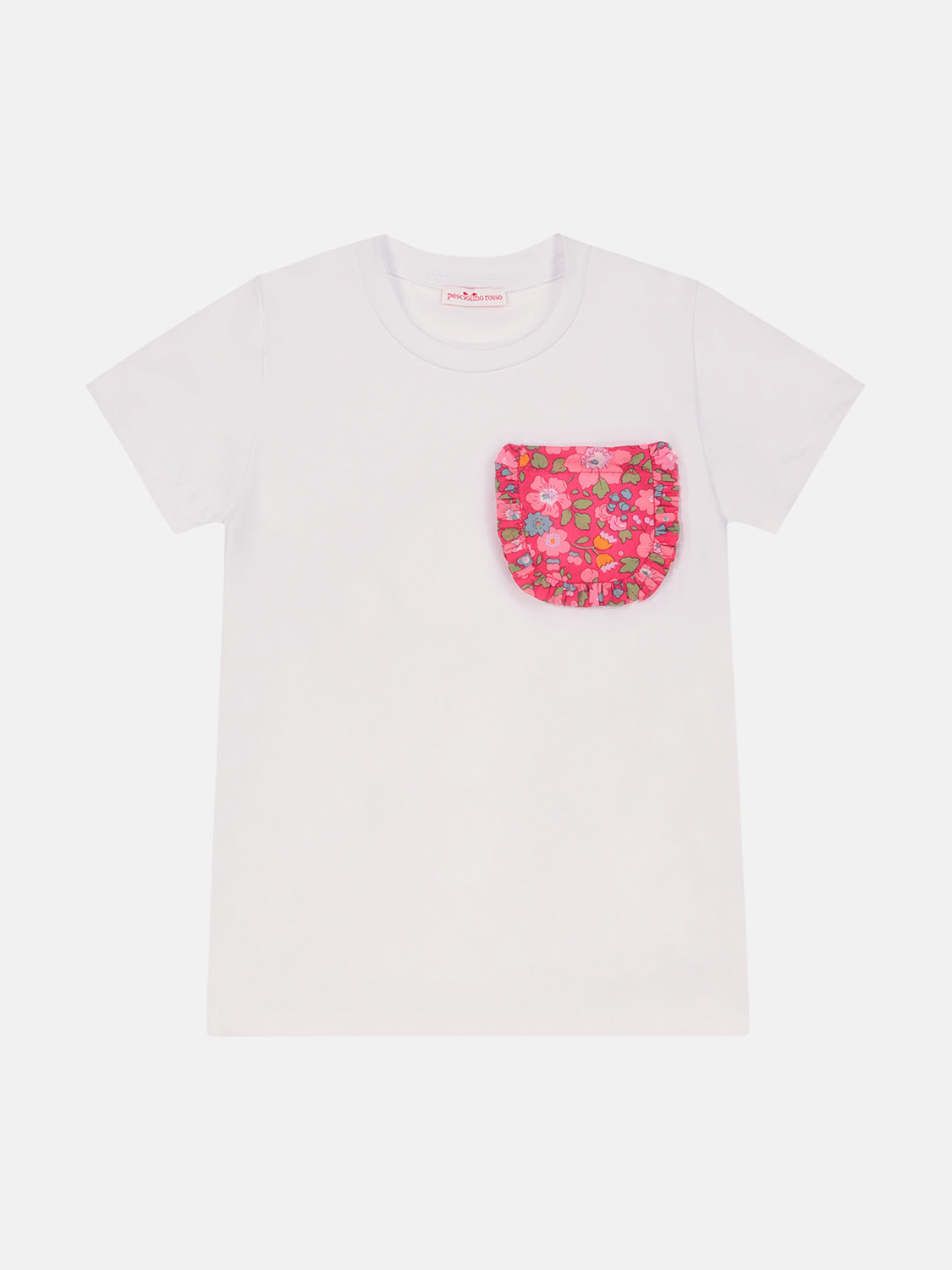 T-shirt Bambina Taschino rouche Liberty Betsy Lampone