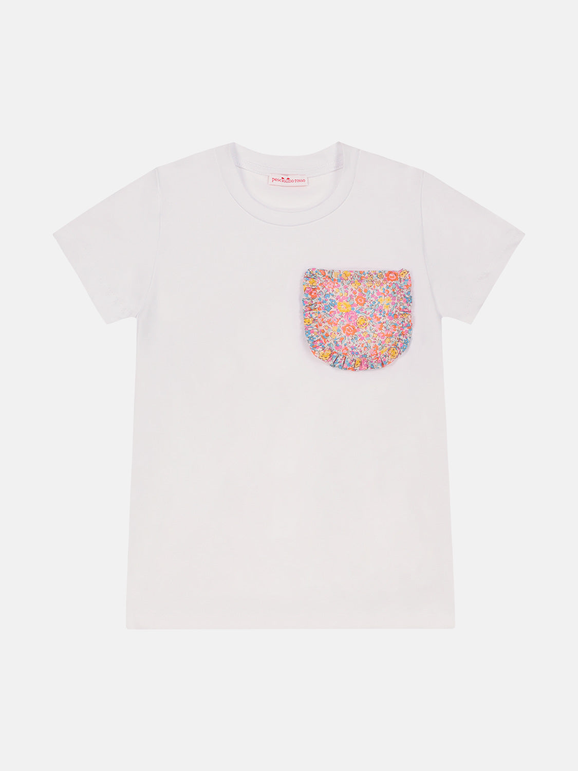 T-shirt Bambina Taschino rouche Liberty Emma Giallo