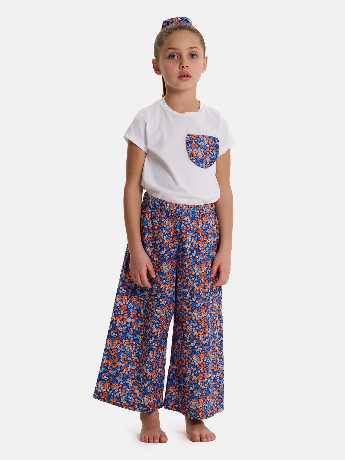 T-shirt Bambina Taschino rouche Liberty Wiltshire Royal
