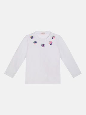 T-Shirt M/Lunga Fiori Ricamati Betsy Meadow