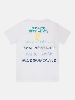 T-shirt Bambino Ricamo Homework