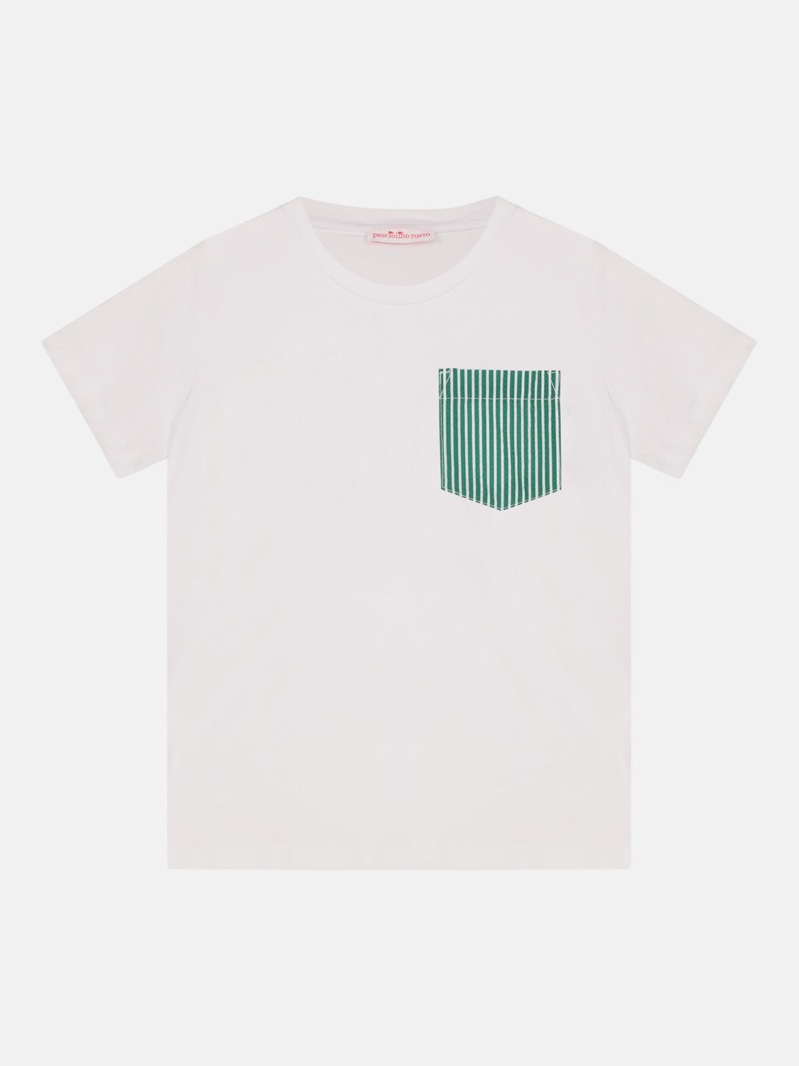 T-Shirt Bambino Seersucker Verde