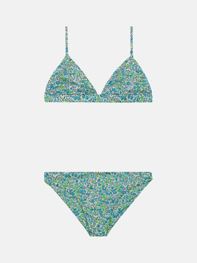 Bikini Donna Triangolo Fisso Slip Classico Lycra Liberty Wiltshire Menta