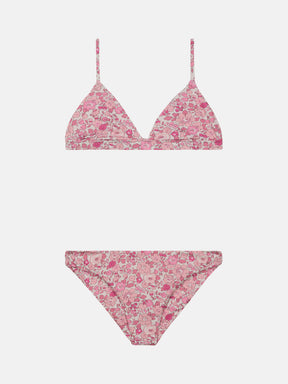 Bikini Donna Triangolo Fisso Slip Classico Lycra Liberty Betsy Rosa