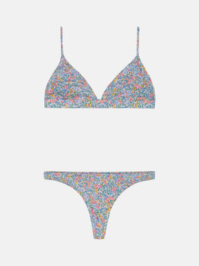 Bikini Triangolo Fisso Brasiliana Lycra Liberty Wiltshire Pastello