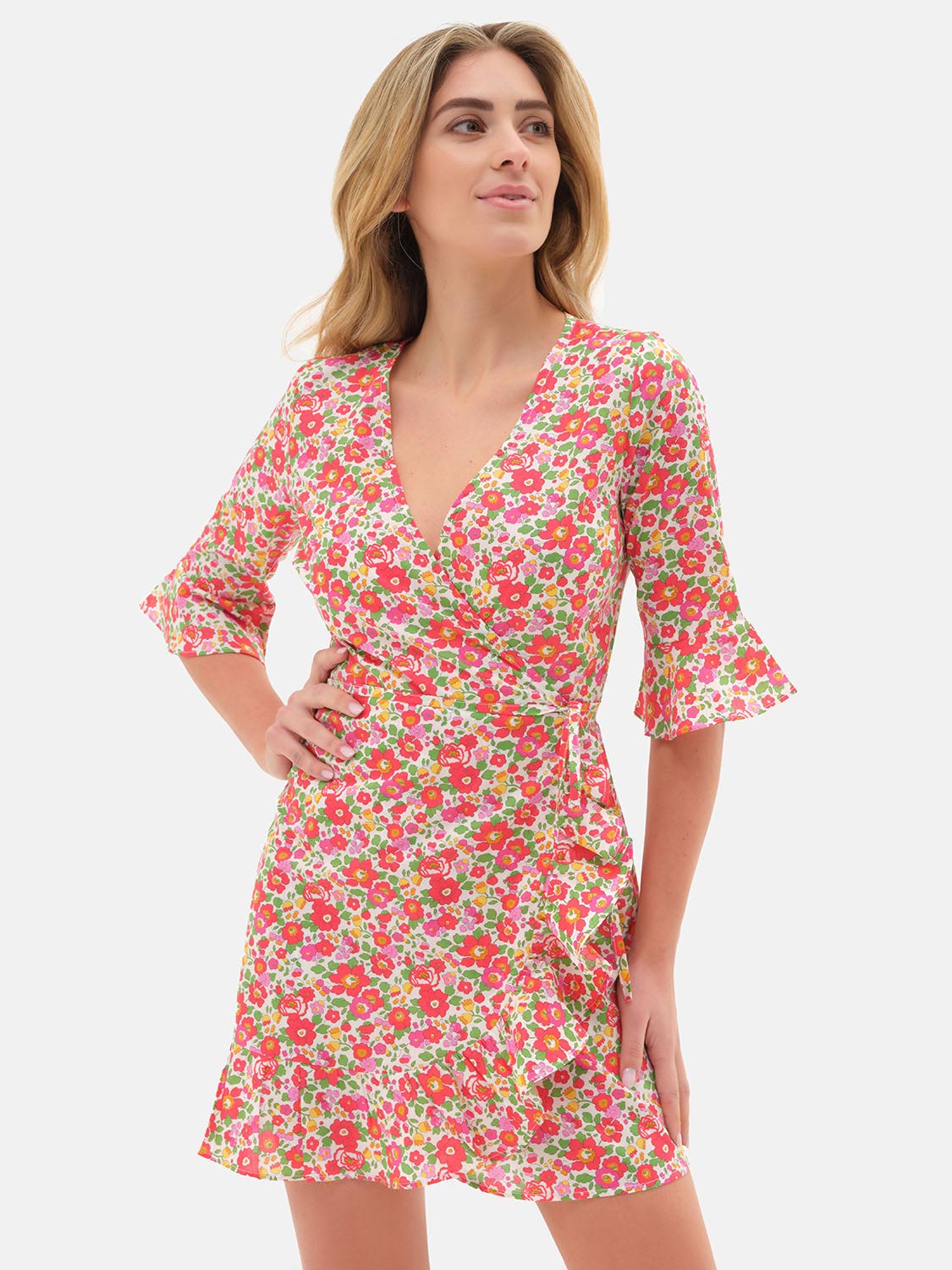 Liberty Betsy Red Wrap Dress