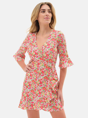 Liberty Betsy Red Wrap Dress