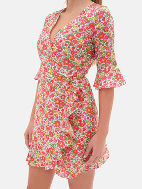Liberty Betsy Red Wrap Dress