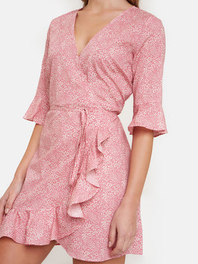 Liberty Blossom Pink Wrap Dress