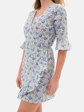 Liberty Felicite Light Blue Wrap Dress