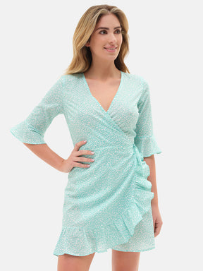 Abito Portafoglio Liberty Pesciolini Verde Acqua