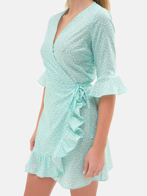 Abito Portafoglio Liberty Pesciolini Verde Acqua