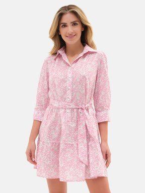 Abito camicia con cinta Liberty Betsy Boo Rosa