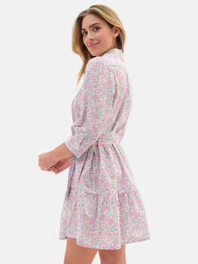 Abito camicia con cinta Liberty Felicite Rosa