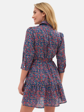 Abito camicia con cinta Liberty Wiltshire Blu