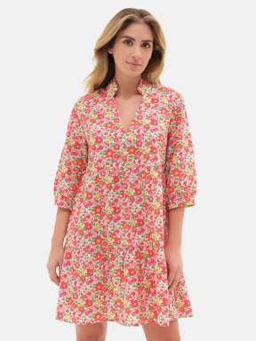 Liberty Betsy Red V Neck Dress