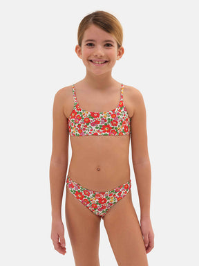 Bikini Bambina Lycra Liberty Betsy Rosso