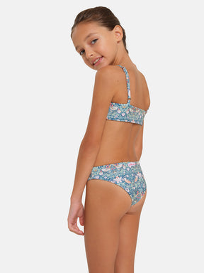Bikini Bambina Lycra Liberty Uccellini Verdi