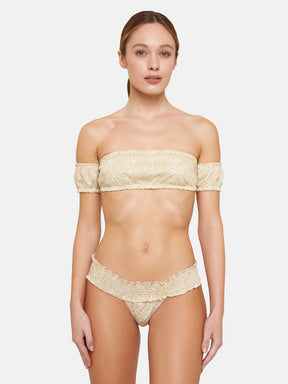 Bikini Fascia Cotone Liberty Blossom Giallo