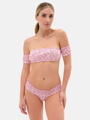 Bikini Fascia Cotone Liberty Mitsi Rosa