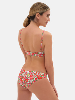Bikini Slip classico Fascia Lycra Liberty Betsy Rosso