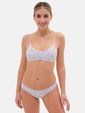 Bikini Slip classico Fascia Lycra Liberty Felicite Rosa