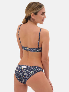 Bikini Slip classico Fascia Lycra Liberty Pesciolini Blu