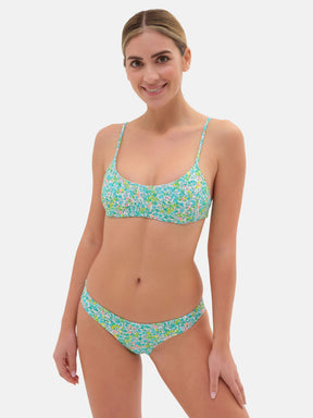 Bikini Slip classico Fascia Lycra Liberty Wiltshire Verde