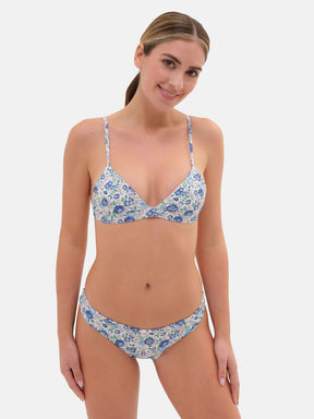 Bikini Triangolo Fisso Brasiliana Lycra Liberty Felicite Azzurro